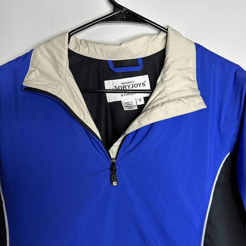Women's Dryjoys FJ Footjoy Size Small‎ Short Sleeve 1/4 Zip Windbreaker Pullover - Picture 2 of 5